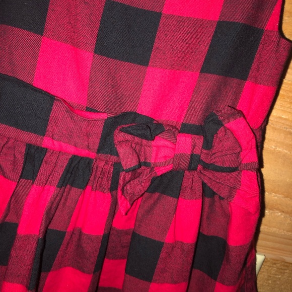 Buffalo Plaid red/black The Children’s Place lined dress 18-24 Months - Picture 3 of 8